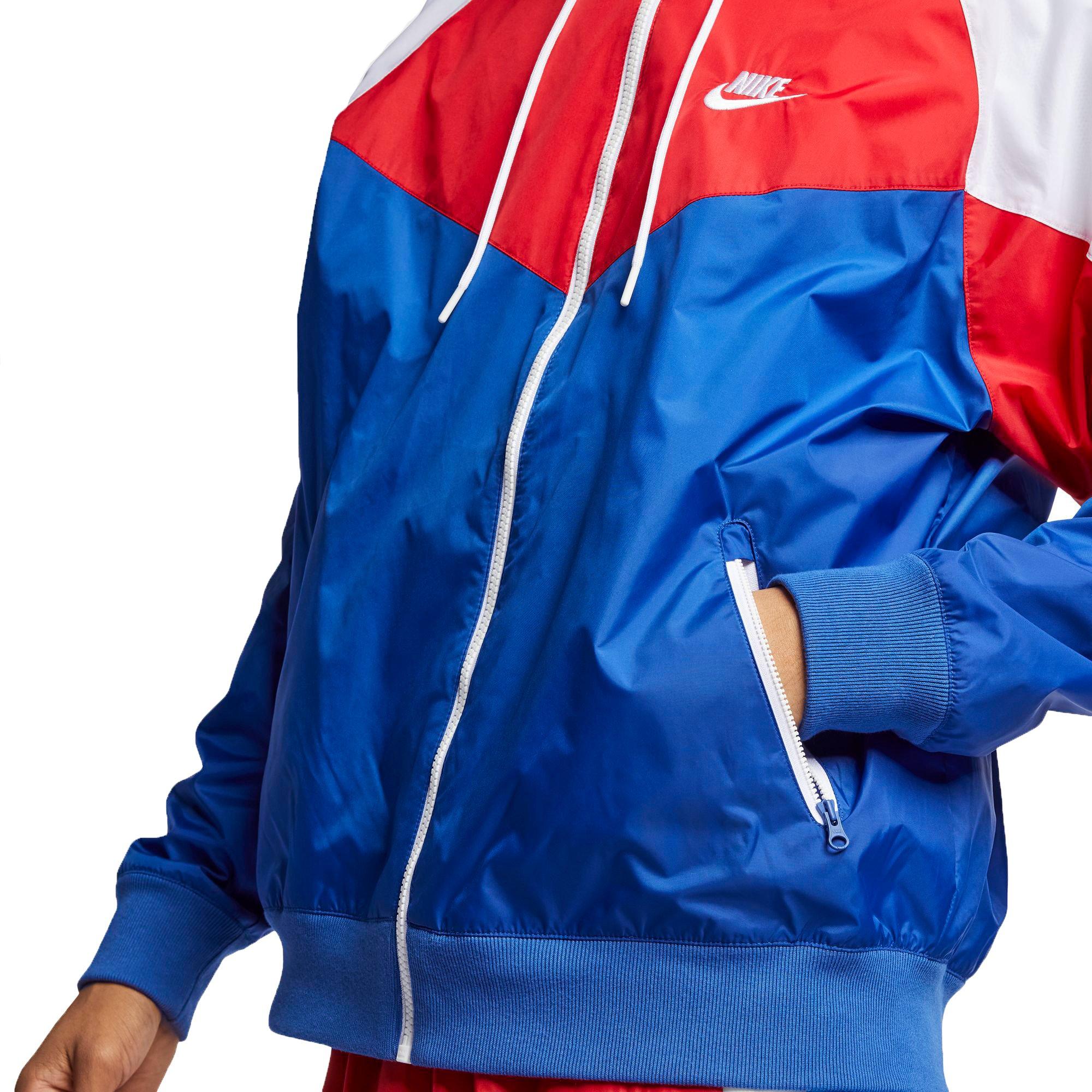 Nike windbreaker red white cheap and blue